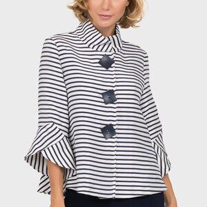 Joseph Ribkoff - Navy and White Blazer